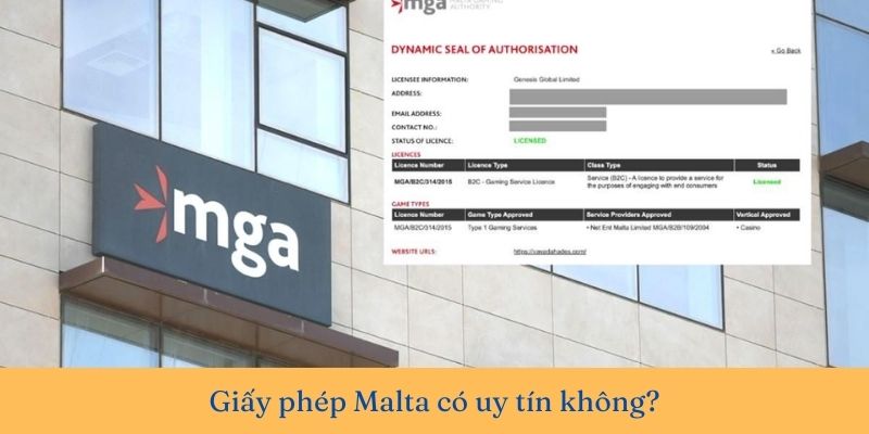 Giấy phép cờ bạc Malta rất uy tín